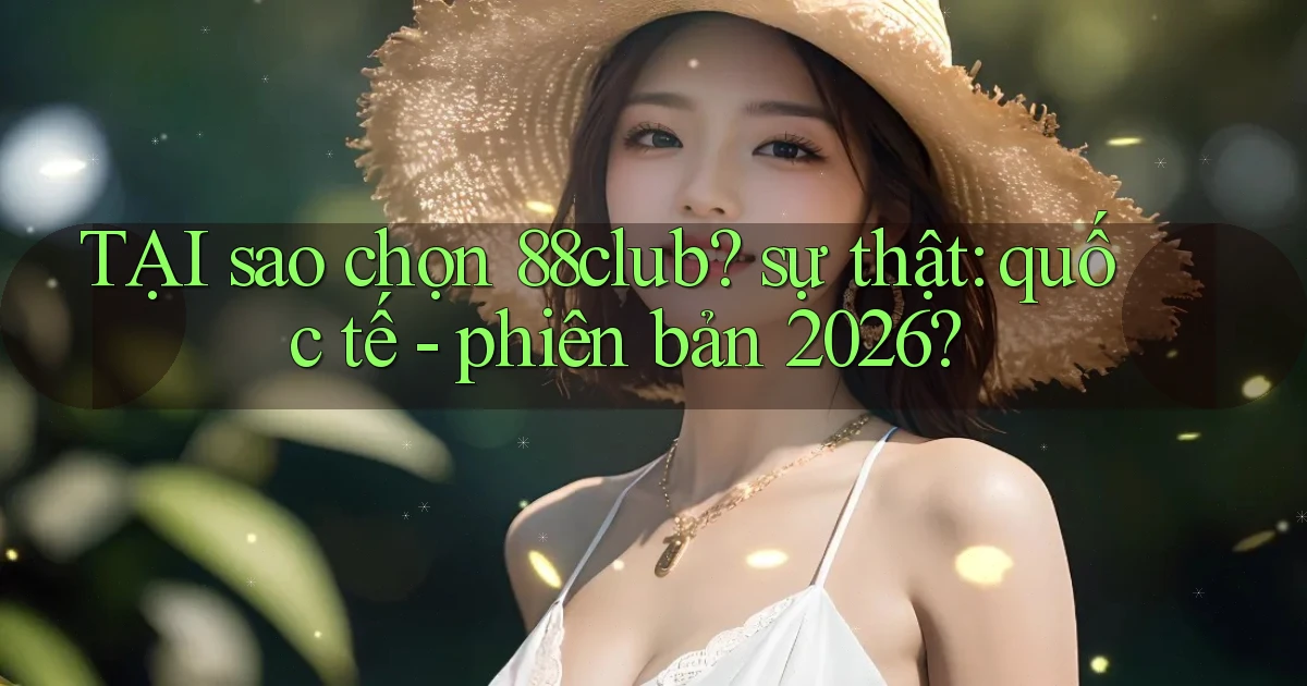 TẠI sao chọn 88club sự thật quốc tế   phiên bản 2026